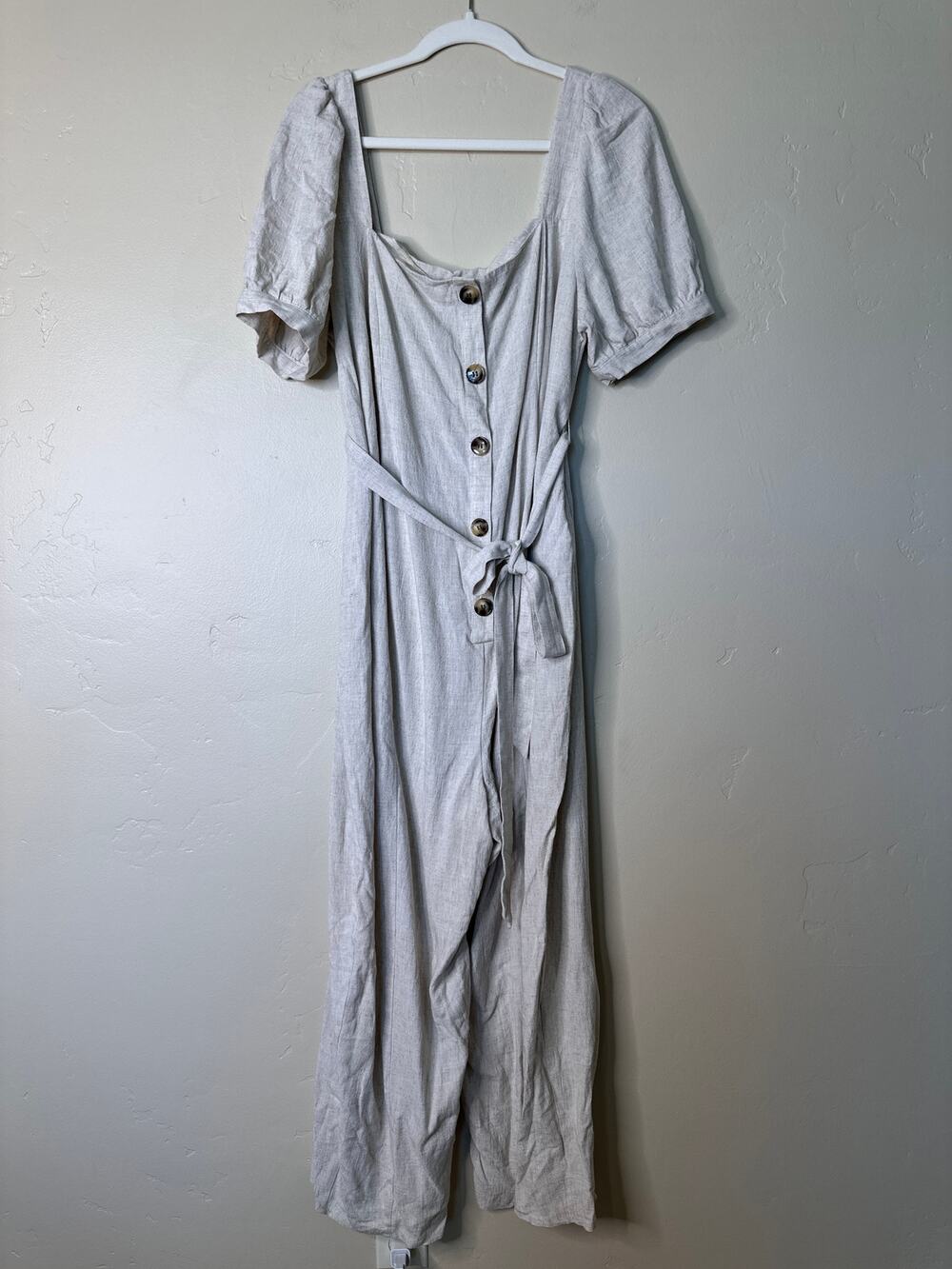NWT ASOS Maternity Cotton Blend Crop Jumpsuit OAT size 14